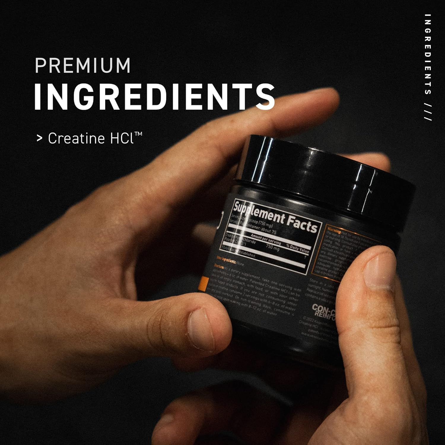Patented Fruit Punch Creatine HCl Powder for Muscle Growth and Recovery, Easy Digestion, 75 Servings