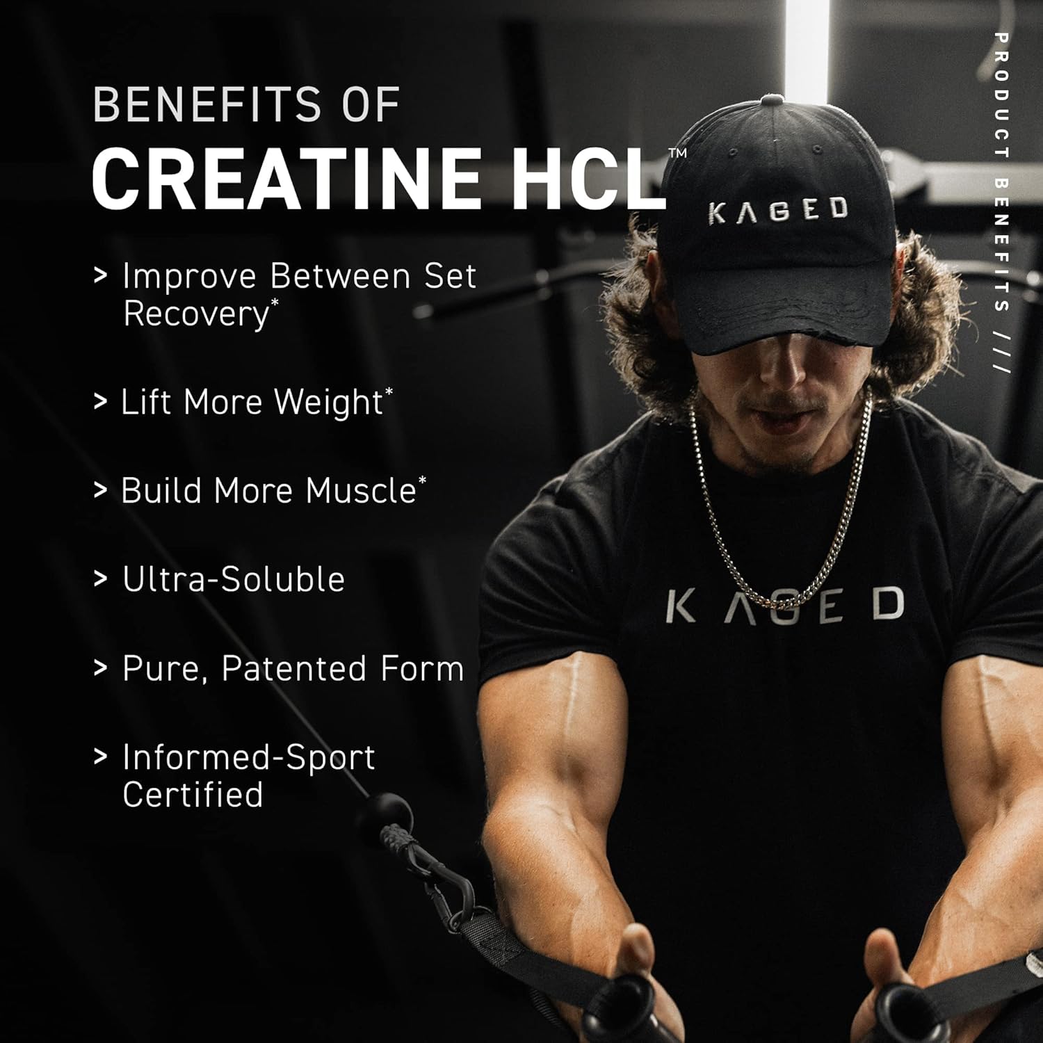 Patented Fruit Punch Creatine HCl Powder for Muscle Growth and Recovery, Easy Digestion, 75 Servings