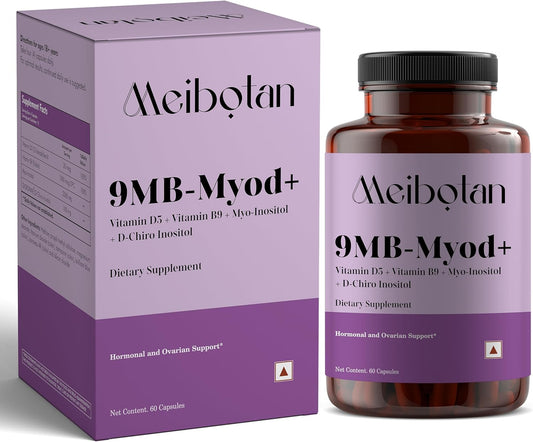 PCOS PCOD Supplement with Myo-Inositol, D-Chiro Inositol, and Vitamins for Hormonal Balance and Ovarian Function Support - 60 Veg Capsules