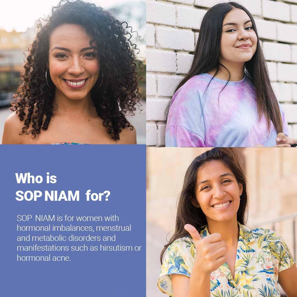 PCOS SOP NIAM - 30 Capsules with D-Chiro Inositol, Vitamins, and Minerals for Managing PCOS