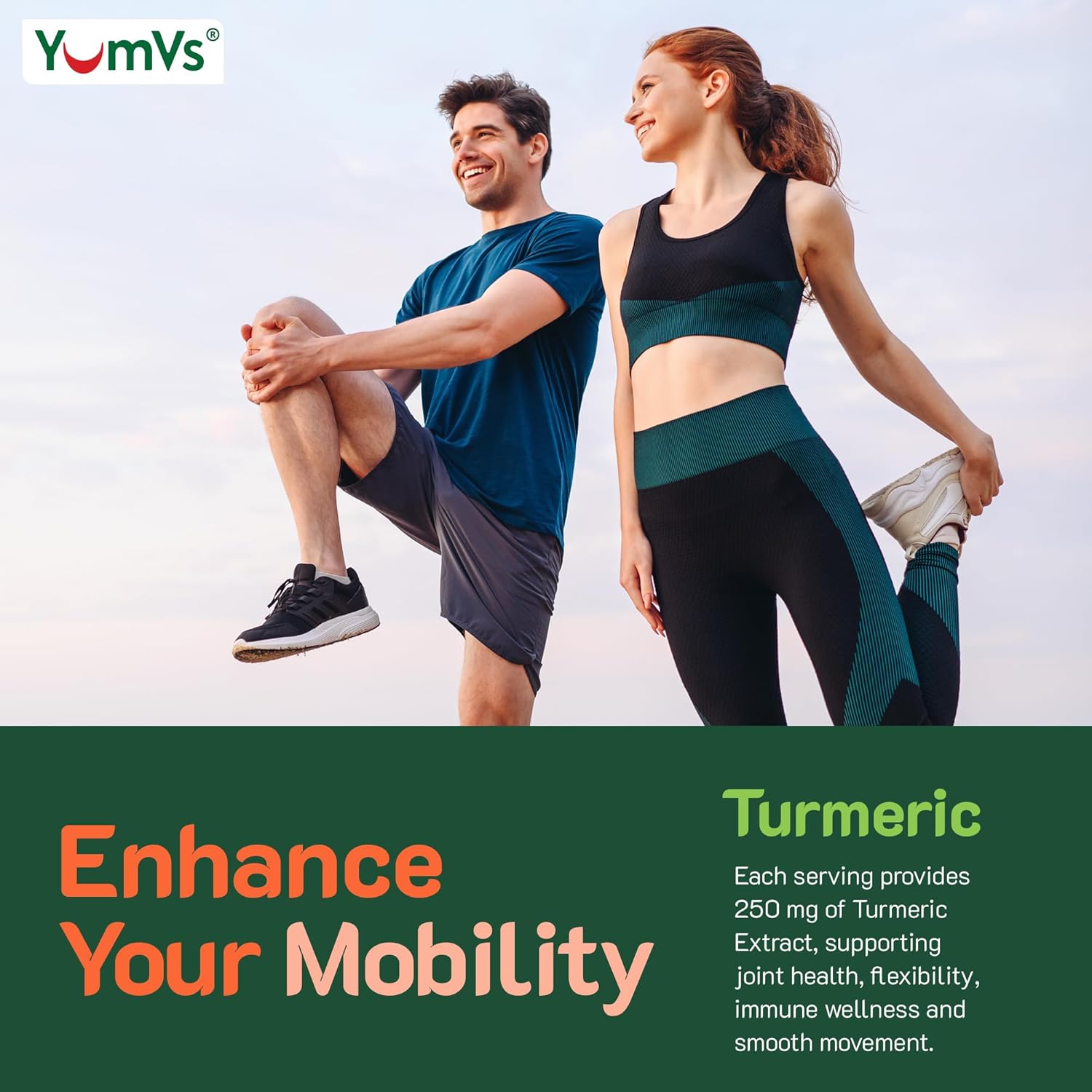 Peach Flavored Turmeric Gummies with Ginger, Piperine, and Black Pepper - Gluten-Free Vegetarian Supplement by Yum-V's