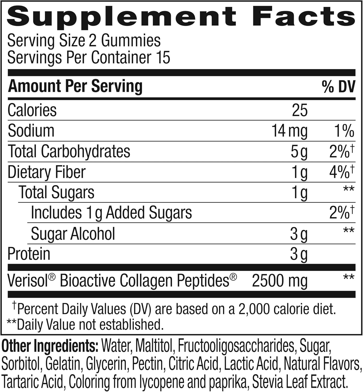 Peach OLLY Collagen Gummy Rings, 2.5g Collagen for Skin Elasticity, 30 Count - Clinically Tested, 15 Day Supply