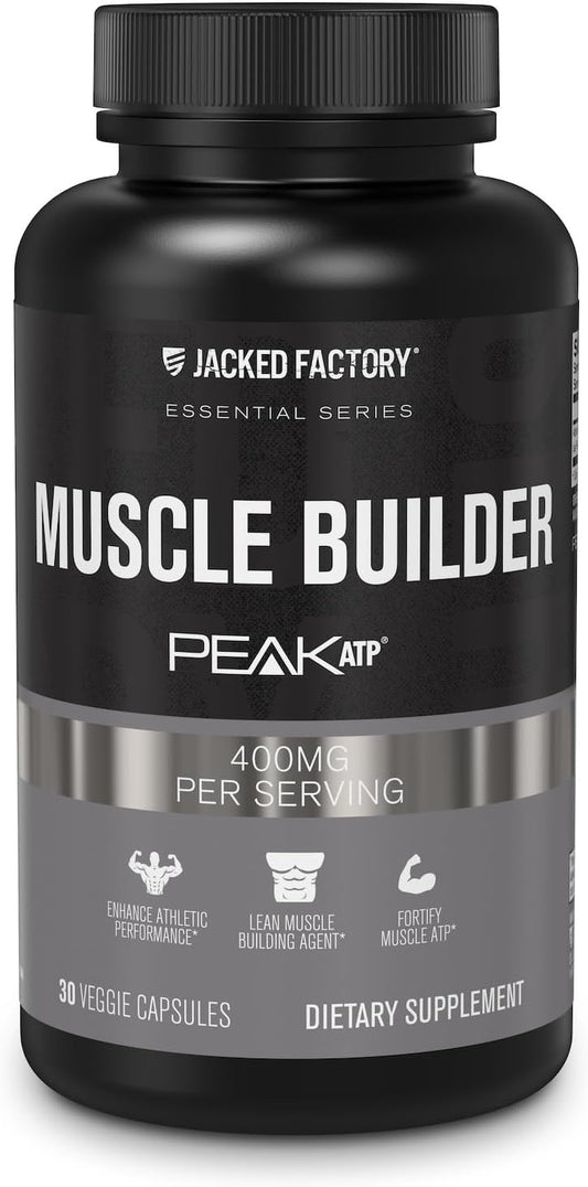 Peak ATP Muscle Builder Capsules for Men - Enhance Muscle Gain, Boost Athletic Performance & Strength - 30 Count