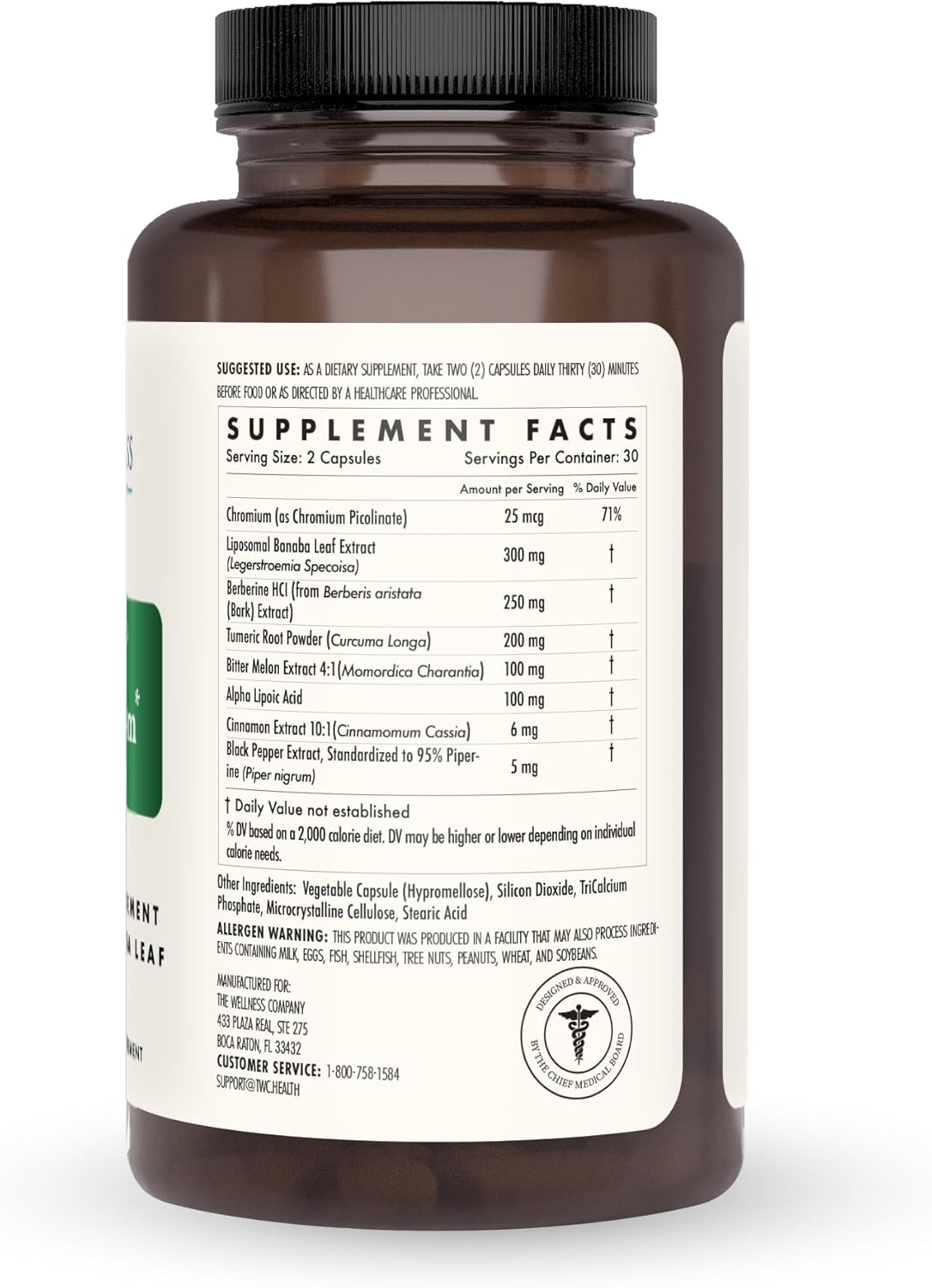 Peak Metabolism Capsules - Natural Glycemic Control for Weight Loss - Vegan & Gluten Free - Supports Healthy Glycemic Levels