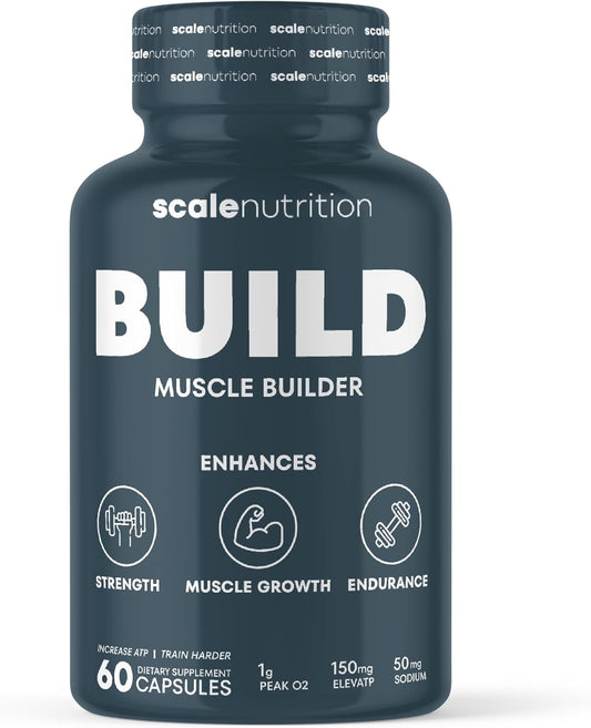 Peak Muscle Builder Capsules | Enhance Muscle Growth, Strength, & Performance | Peak02 & ElevATP Ingredients | 60 Count