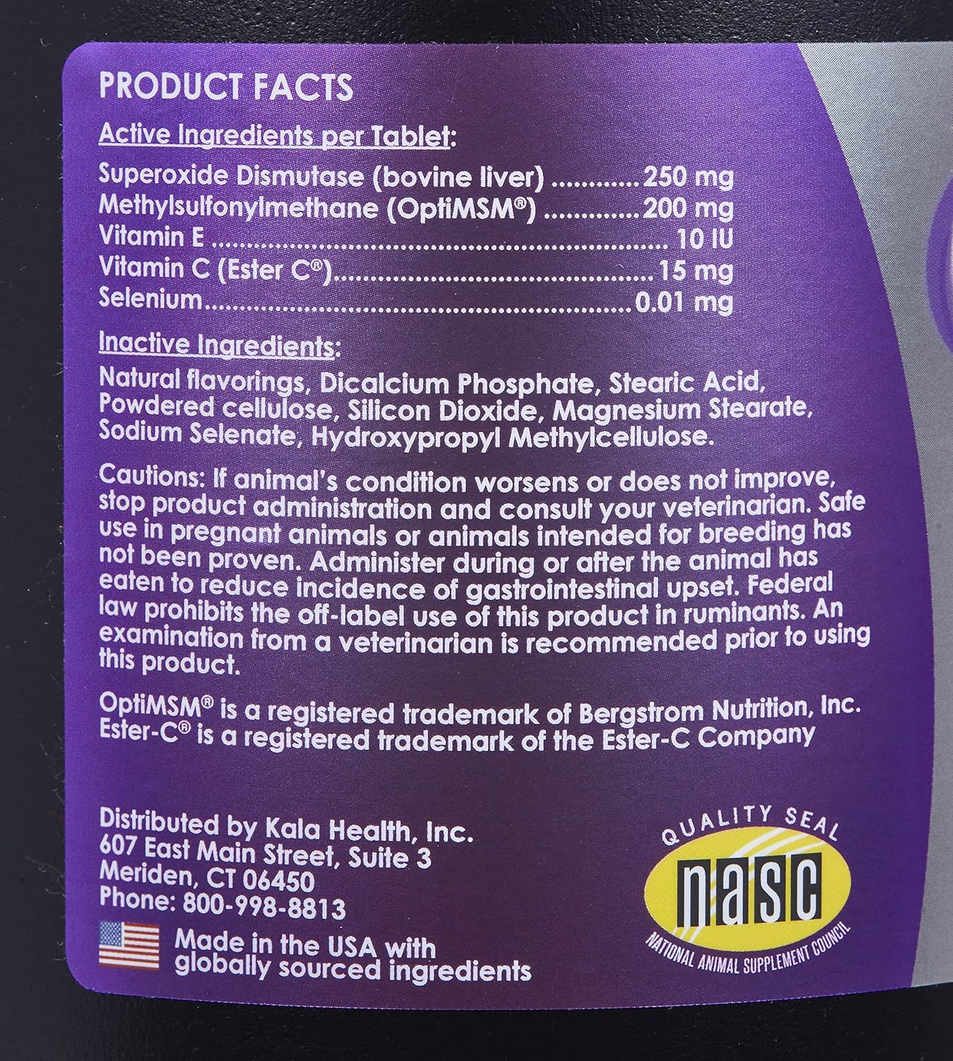 PeakTails Daily Defense Antioxidant Supplement for Dogs with MSM, Super Oxide Dismutase, Selenium, Vitamin C & E - Immune Support, Anti-Itch, Skin Allergies - 1,000 Chewable Tablets