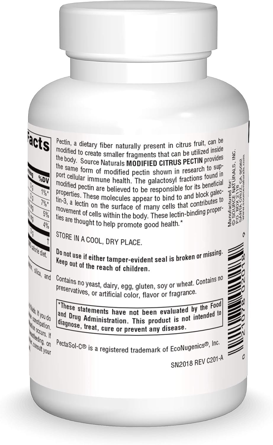 PectImmune Modified Citrus Pectin Capsules - 750mg - 60 Count for Cellular Immune Health