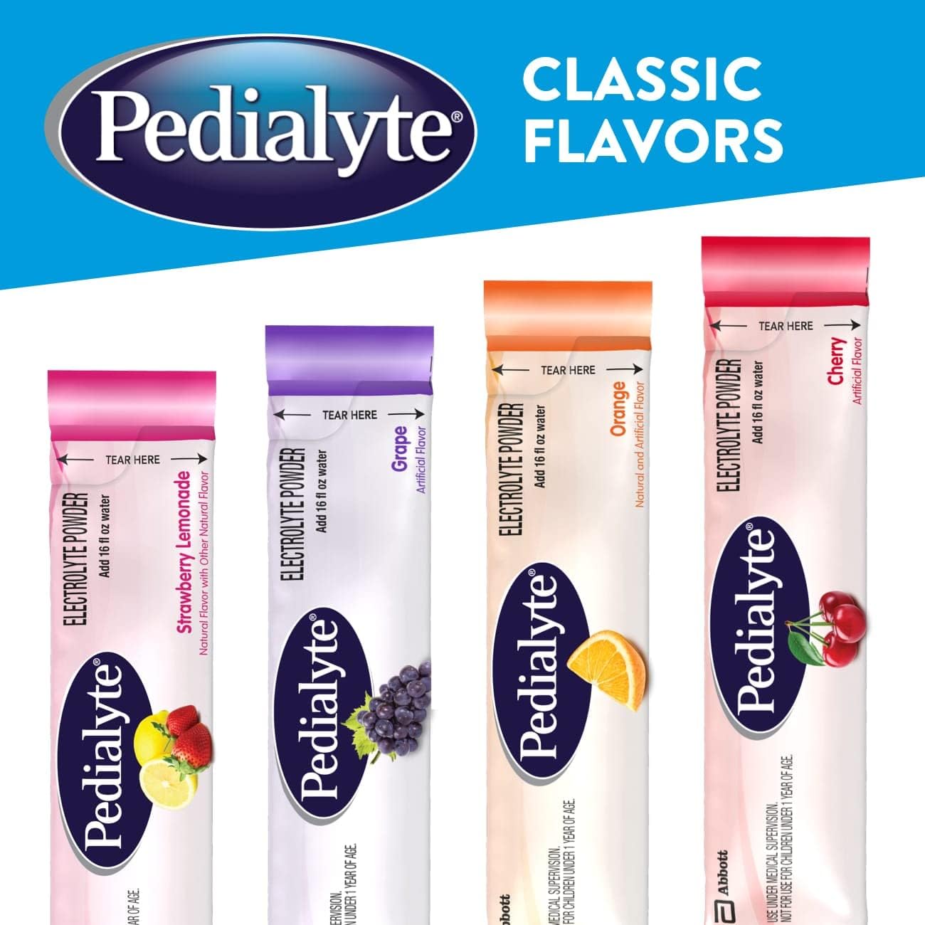 Pedialyte Grape Electrolyte Powder Packets - 6 Single-Serving Packets for Hydration
