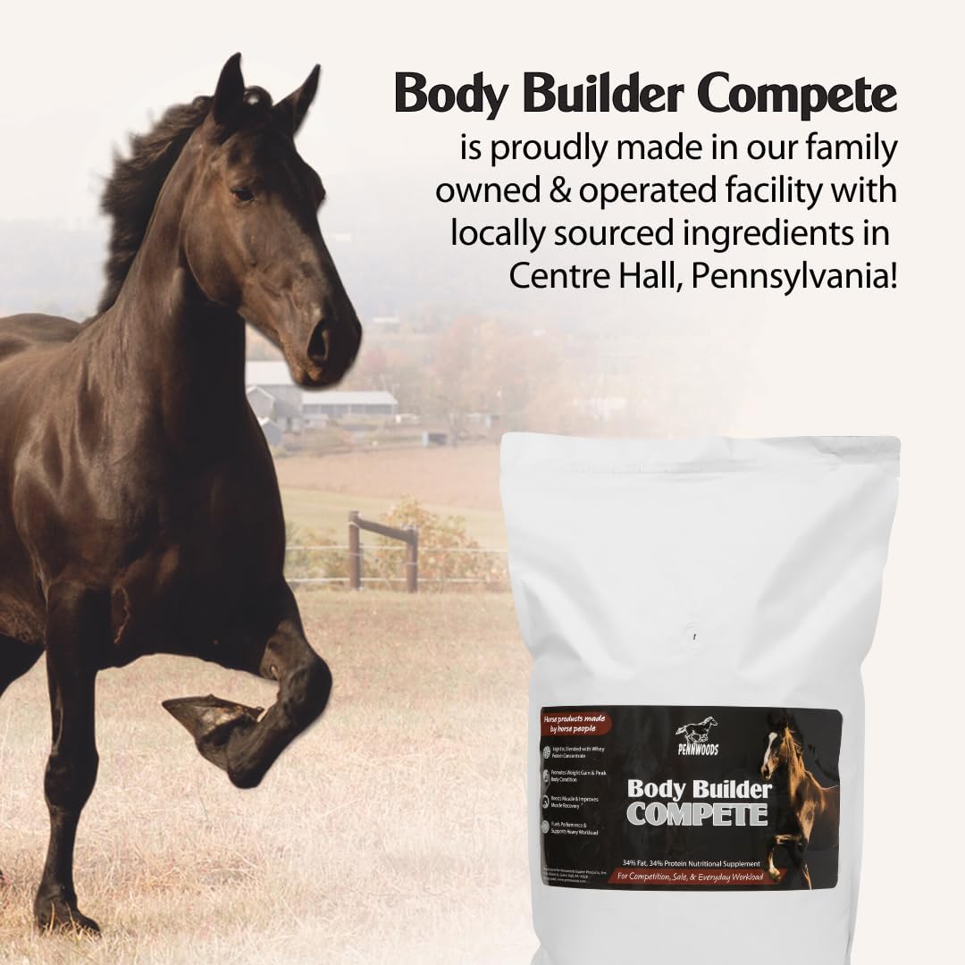 Pennwoods Body Builder Compete: High-Quality Horse Weight Gain Supplement for Competition and Sale, 11lb Bag