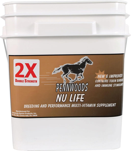 Pennwoods EQUINE PRODUCTS 120781 Nu Life 2X Breeding & Vitamin Horse Supplement, 25 lb - Boost Your Horse's Health and Fertility with this Nutrient-Rich Formula