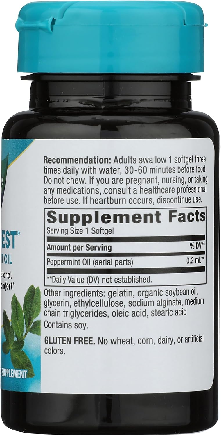 Pepogest Peppermint Oil Softgels for Occasional Gastrointestinal Discomfort, 60 Enteric Coated Capsules
