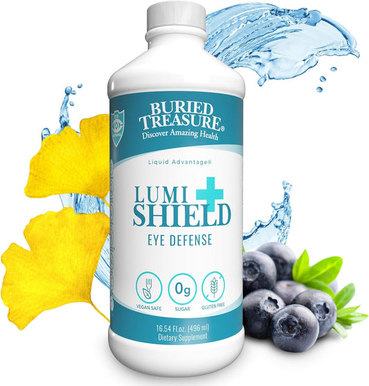 Peppermint Flavored LumiShield Plus Liquid Supplement - 16 oz Bottle for Eye Health Support