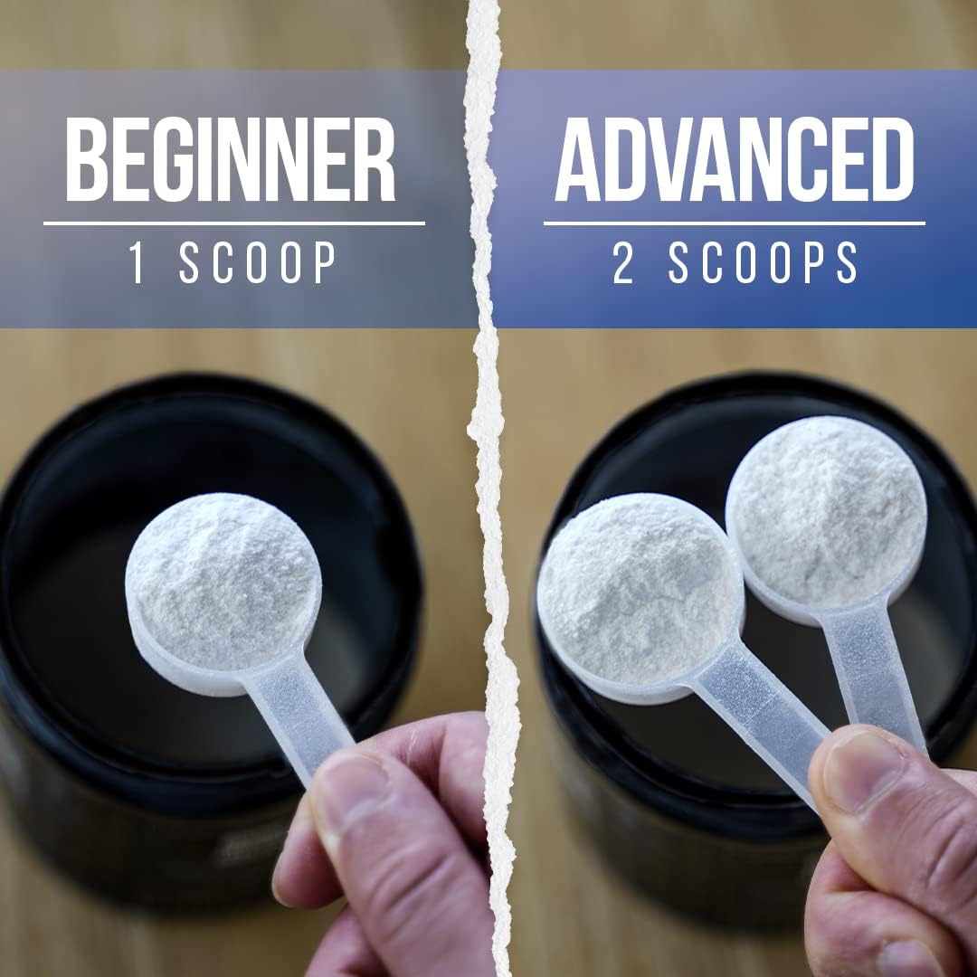 Performance-Enhancing Pre Workout Powder with Creatine, Beta Alanine, L-Citrulline, and Caffeine for Energy - Blue Raspberry Flavor (30 Servings)