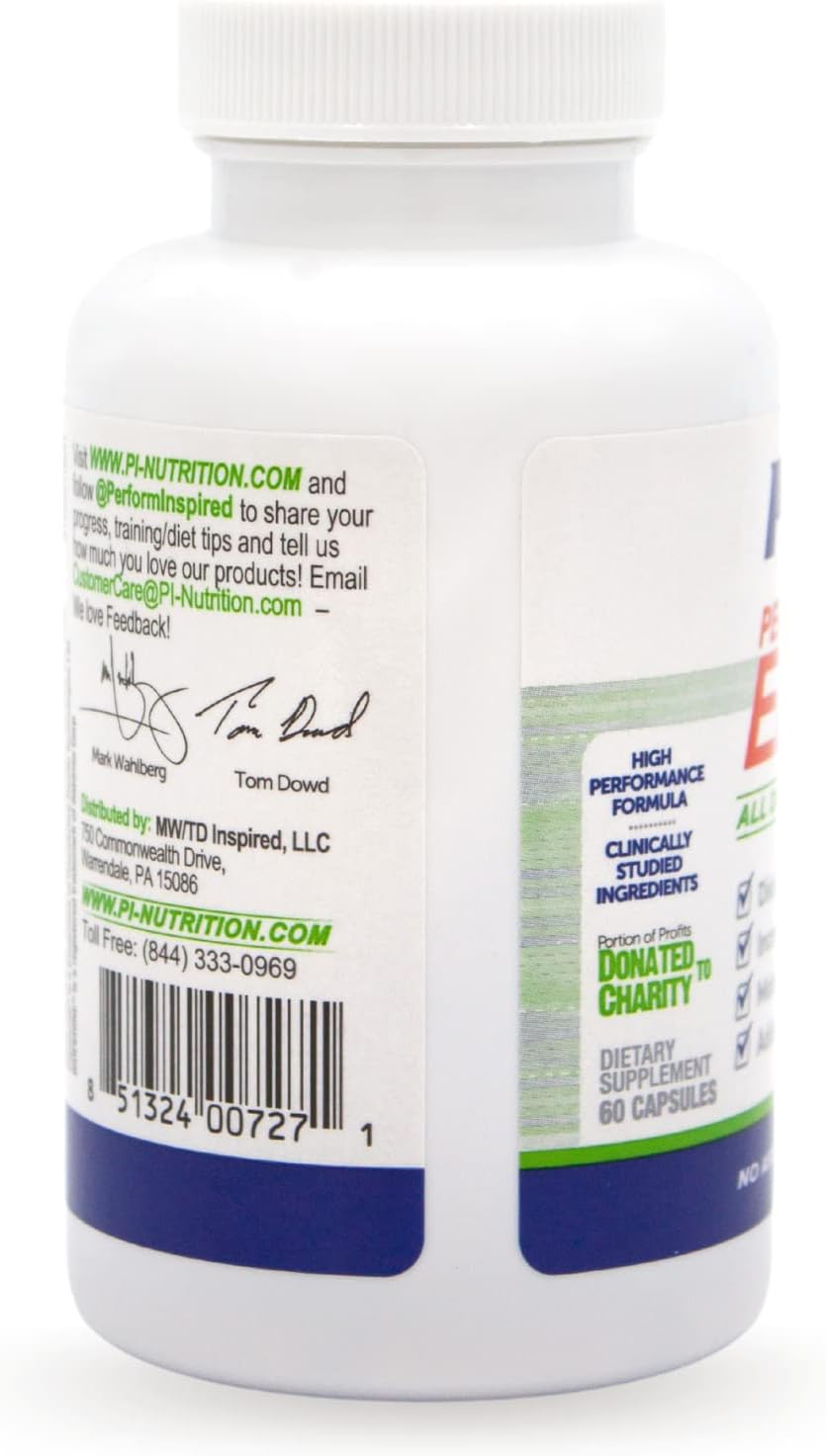 Performance Inspired Nutrition Diet and Energy Supplement - 60 Capsules for Weight Loss and Focus Boost
