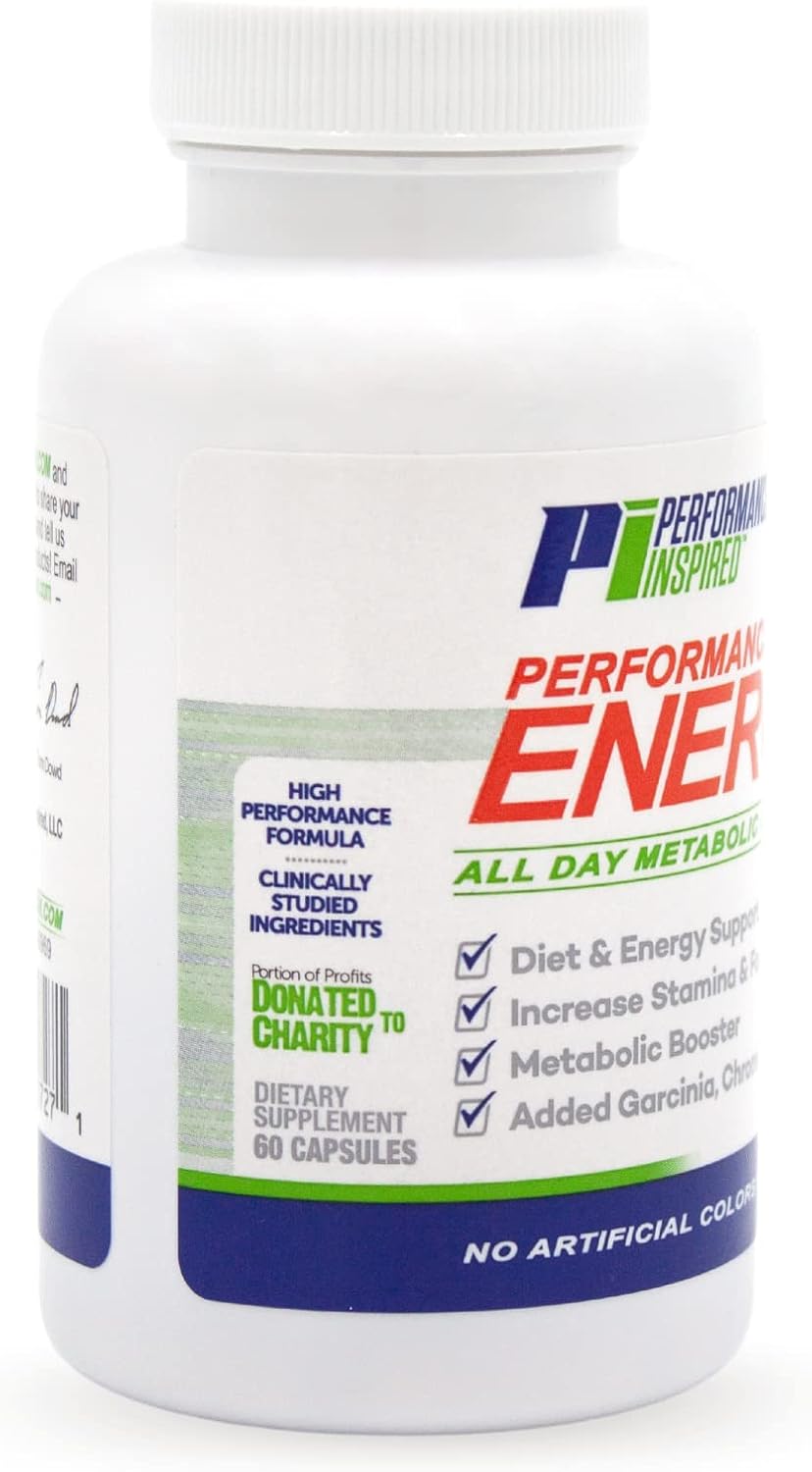 Performance Inspired Nutrition Diet and Energy Supplement - 60 Capsules for Weight Loss and Focus Boost