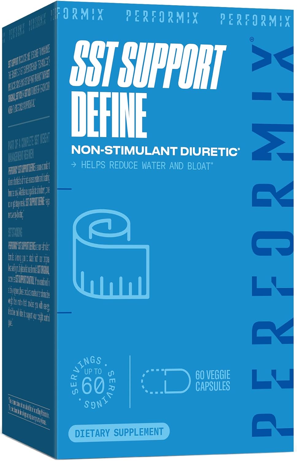 Performix SST Non-Simulant Diuretic Capsules - Reduce Water Retention & Bloating - Supports Urinary Tract Health - Dandelion & Apple Cider Vinegar