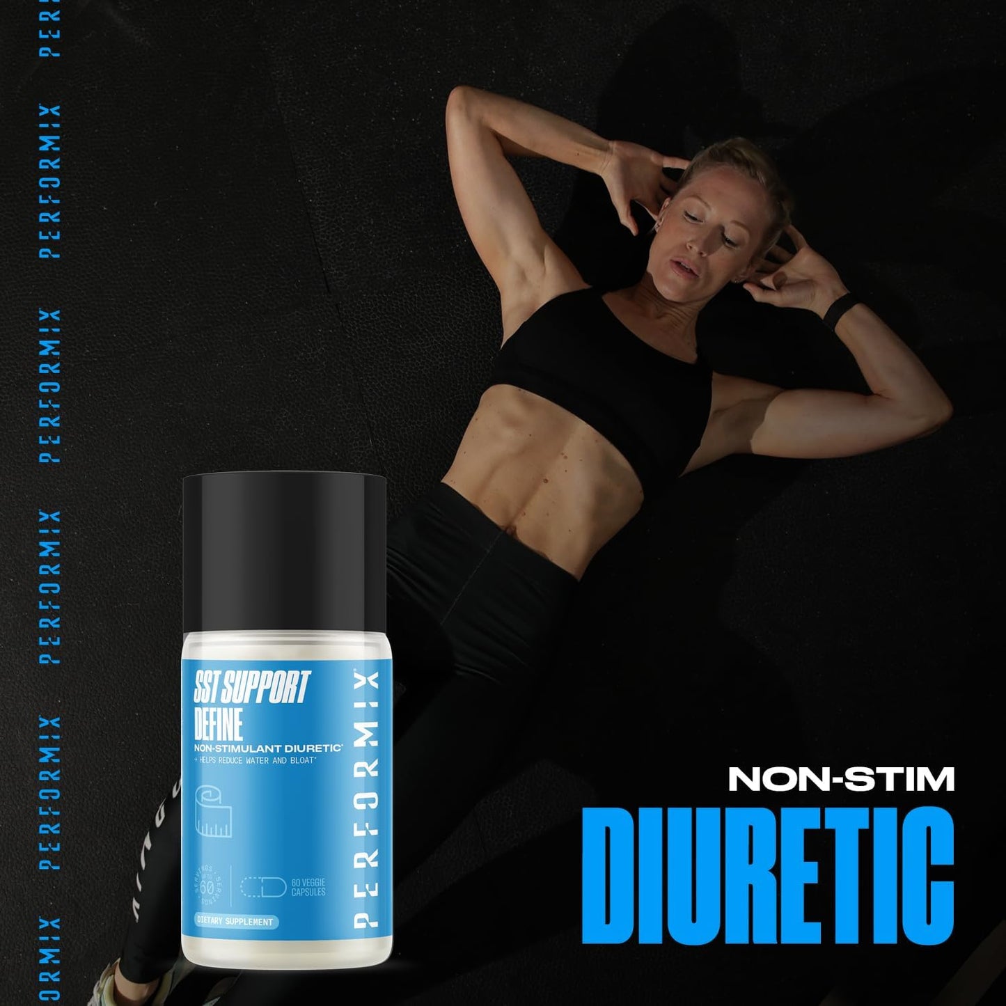 Performix SST Non-Simulant Diuretic Capsules - Reduce Water Retention & Bloating - Supports Urinary Tract Health - Dandelion & Apple Cider Vinegar