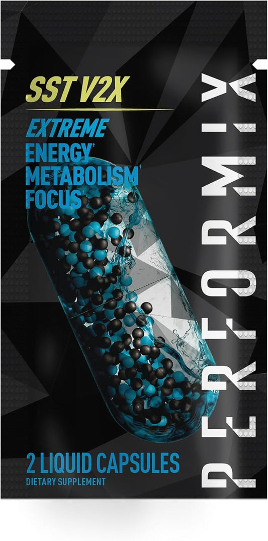 PERFORMIX SST V2X Pre Workout Energy Supplements with 300 mg Caffeine for All Day Focus and Energy Boost