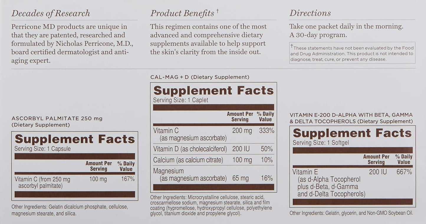Perricone MD Skin Clear Supplements for Healthy Skin Appearance