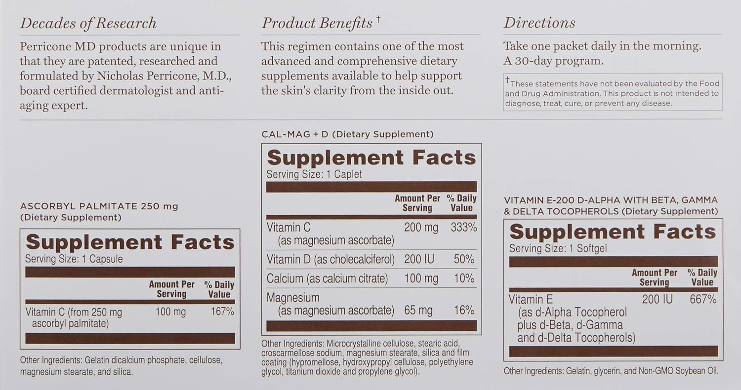 Perricone MD Skin Clear Supplements for Healthy Skin Appearance