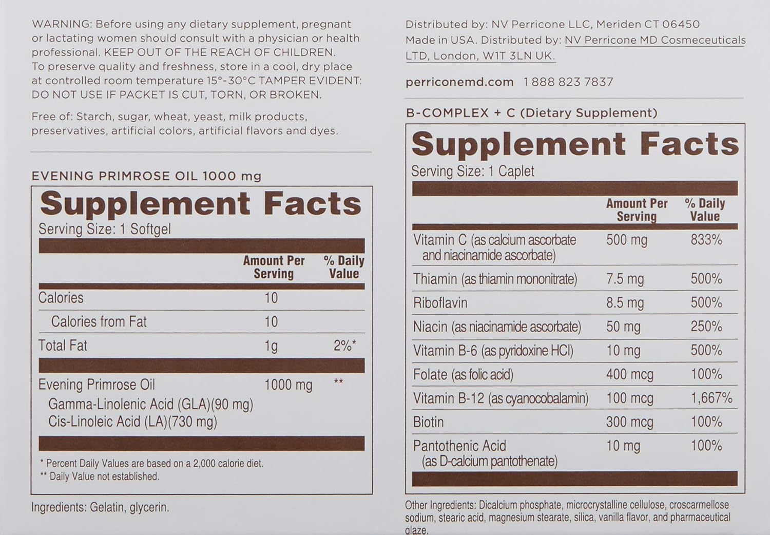 Perricone MD Skin Clear Supplements for Healthy Skin Appearance