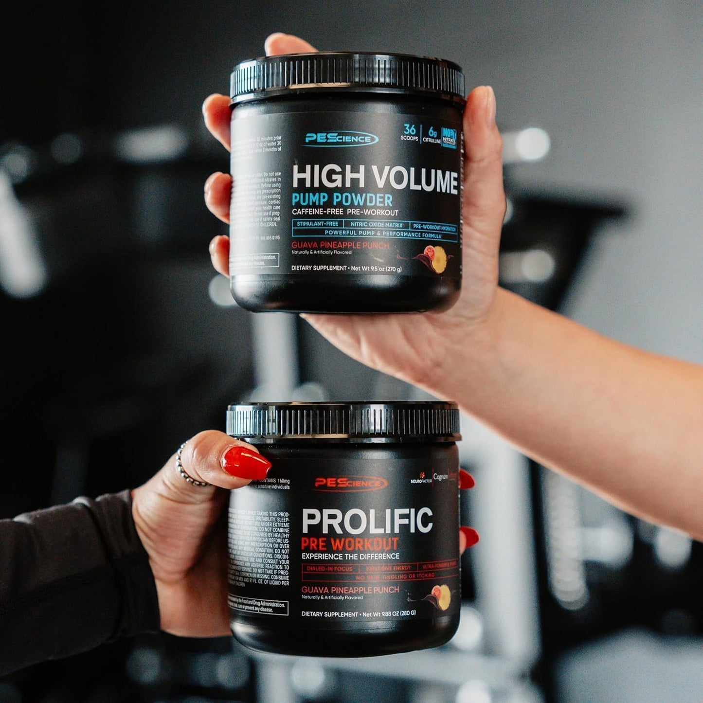 PEScience Pre Workout Stack: Sour Peach Candy Flavor, Nitric Oxide Booster, L-Arginine & L-Citrulline, 40 & 36 Scoops, Pre Workout Powder for Men & Women