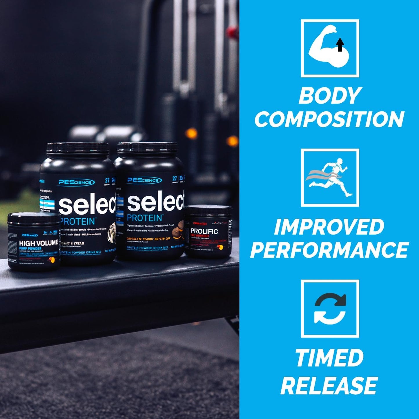 PEScience Select Cookies and Cream Low Carb Protein Powder - Keto Friendly & Gluten Free - 27 Servings