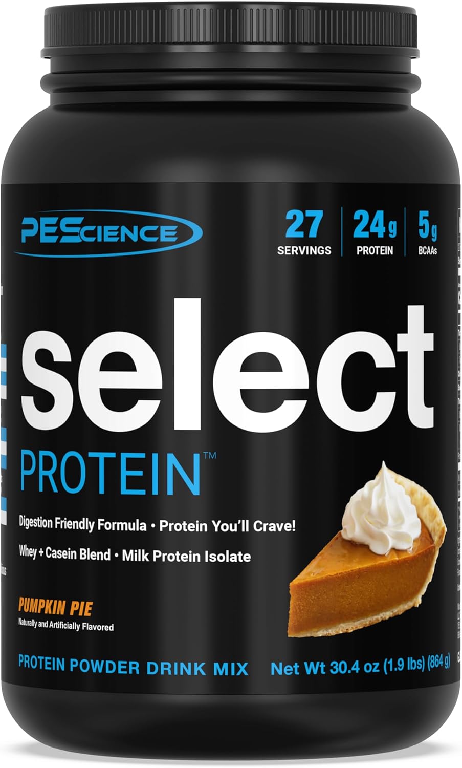 PEScience Select Pumpkin Pie Low Carb Protein Powder - 27 Servings, Keto & Gluten Free