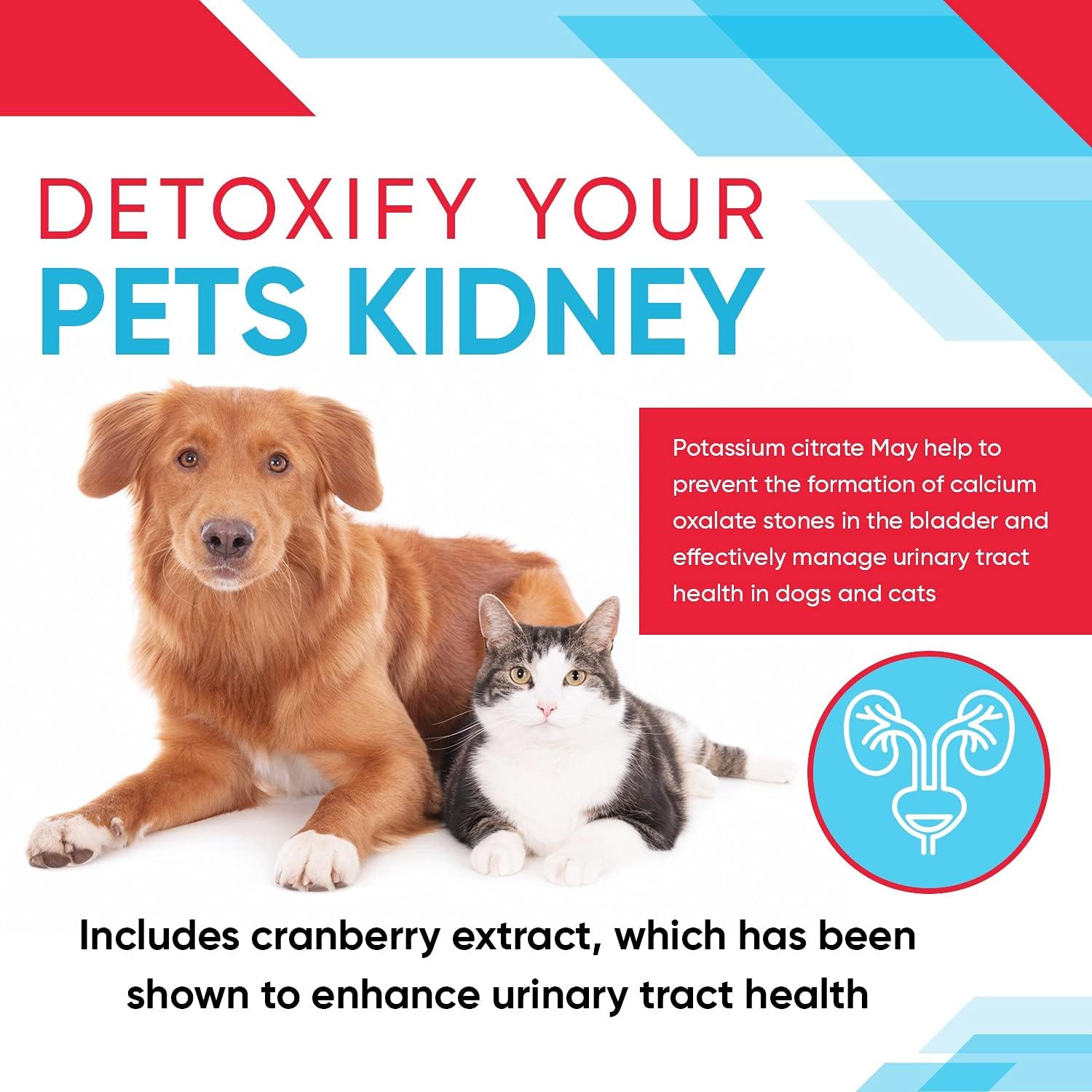 Pet Health Pharma Potassium Citrate Cranberry Granules 300gm - Urinary Tract Support for Cats and Dogs - Prevents Calcium Oxalate Stones - Made in U.S.A