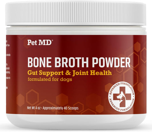 Pet MD Elk Bone Broth Dog Food Topper - Supports Joints & Digestion - 4 oz