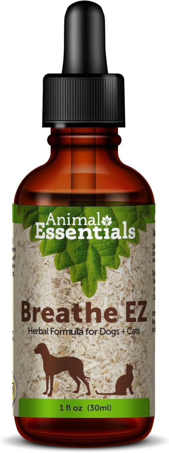 Pet Respiratory Support Supplement for Dogs & Cats - Improve Breathing & Respiration with Breathe EZ - 1 Fl Oz