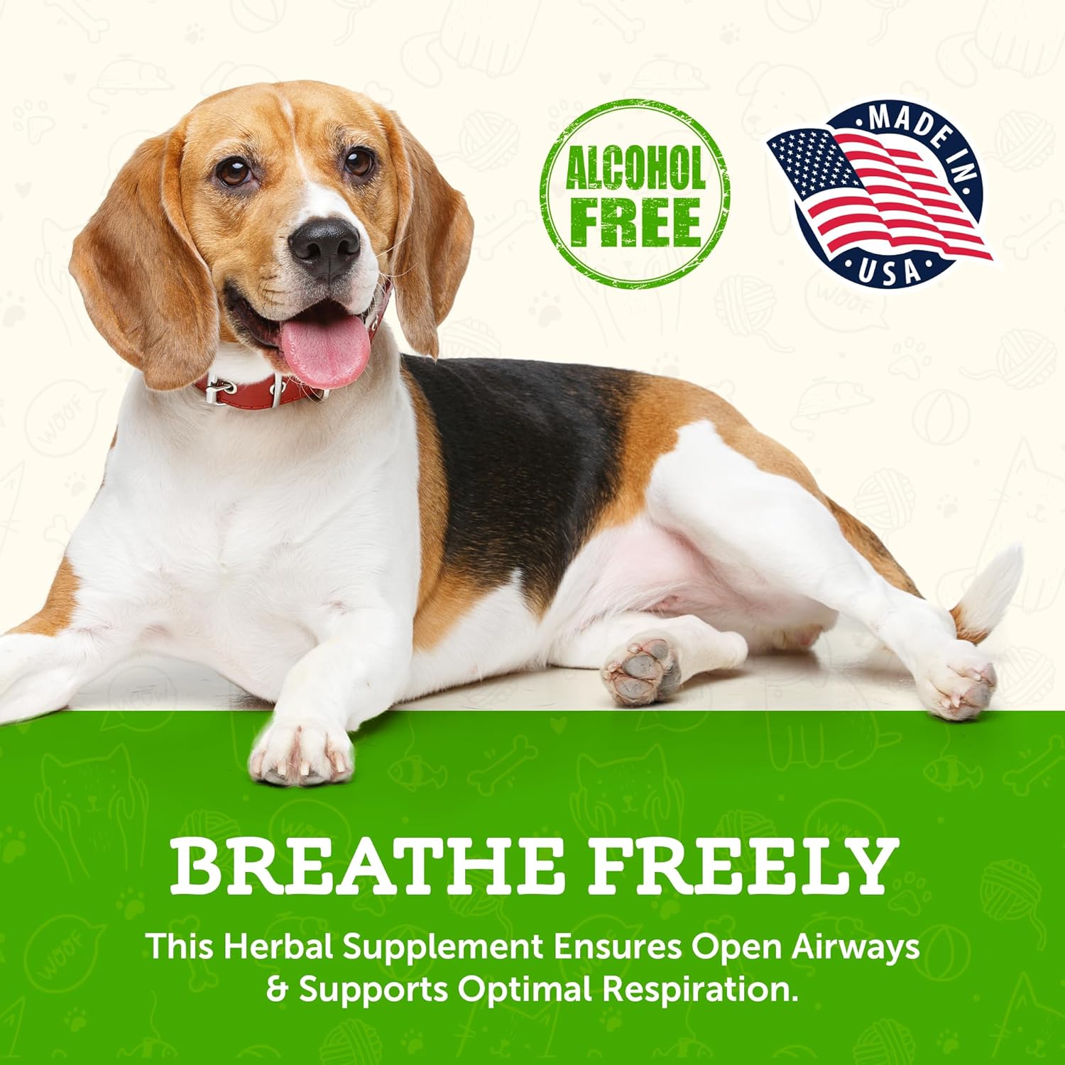 Pet Respiratory Support Supplement for Dogs & Cats - Improve Breathing & Respiration with Breathe EZ - 1 Fl Oz