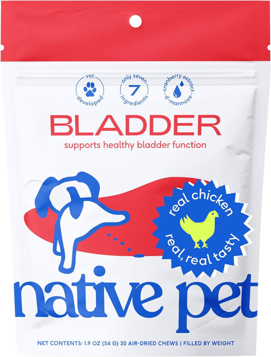 Pet UTI Treatment Chews with Cranberry for Dogs & Cats - Bladder Control and UTI Medicine - Natural Pet Health Supplement