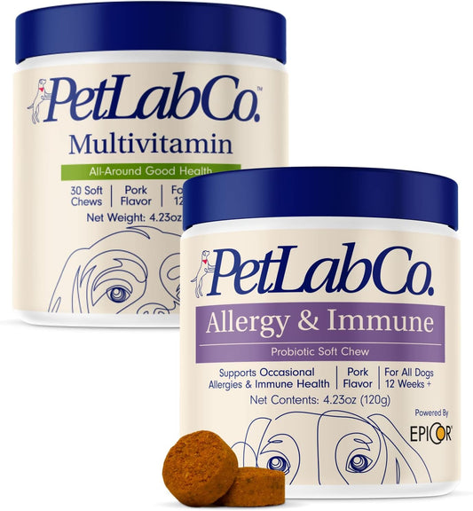 PetLab Co Allergy & Multivitamin Bundle: Daily Support for Dogs with Seasonal Allergies & Overall Health Boost
