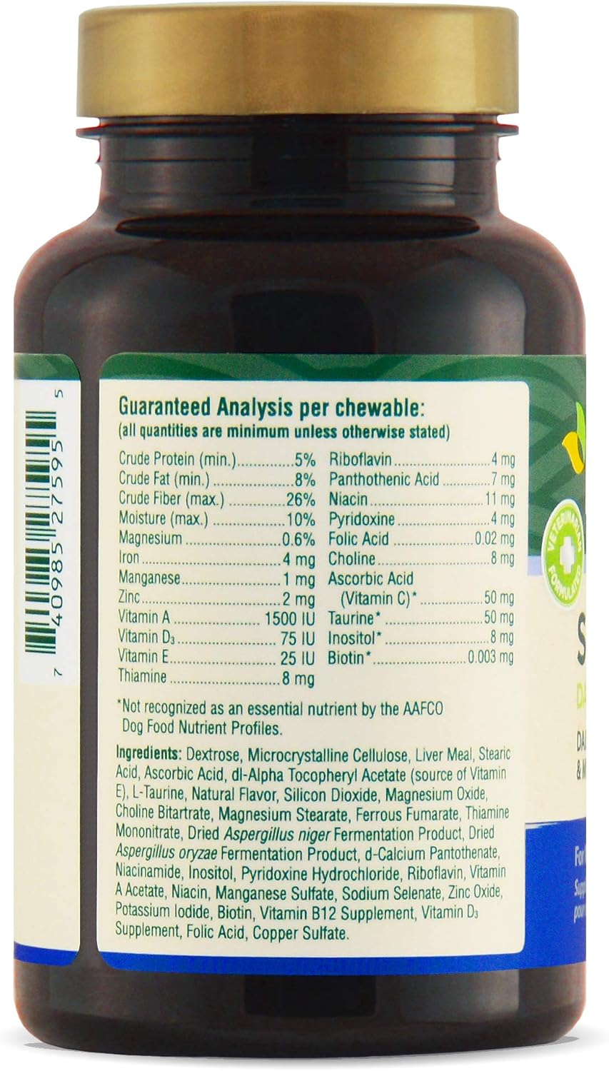 PetNC Natural Care Senior Multi Chewables for Dogs - 60 Count Bottle