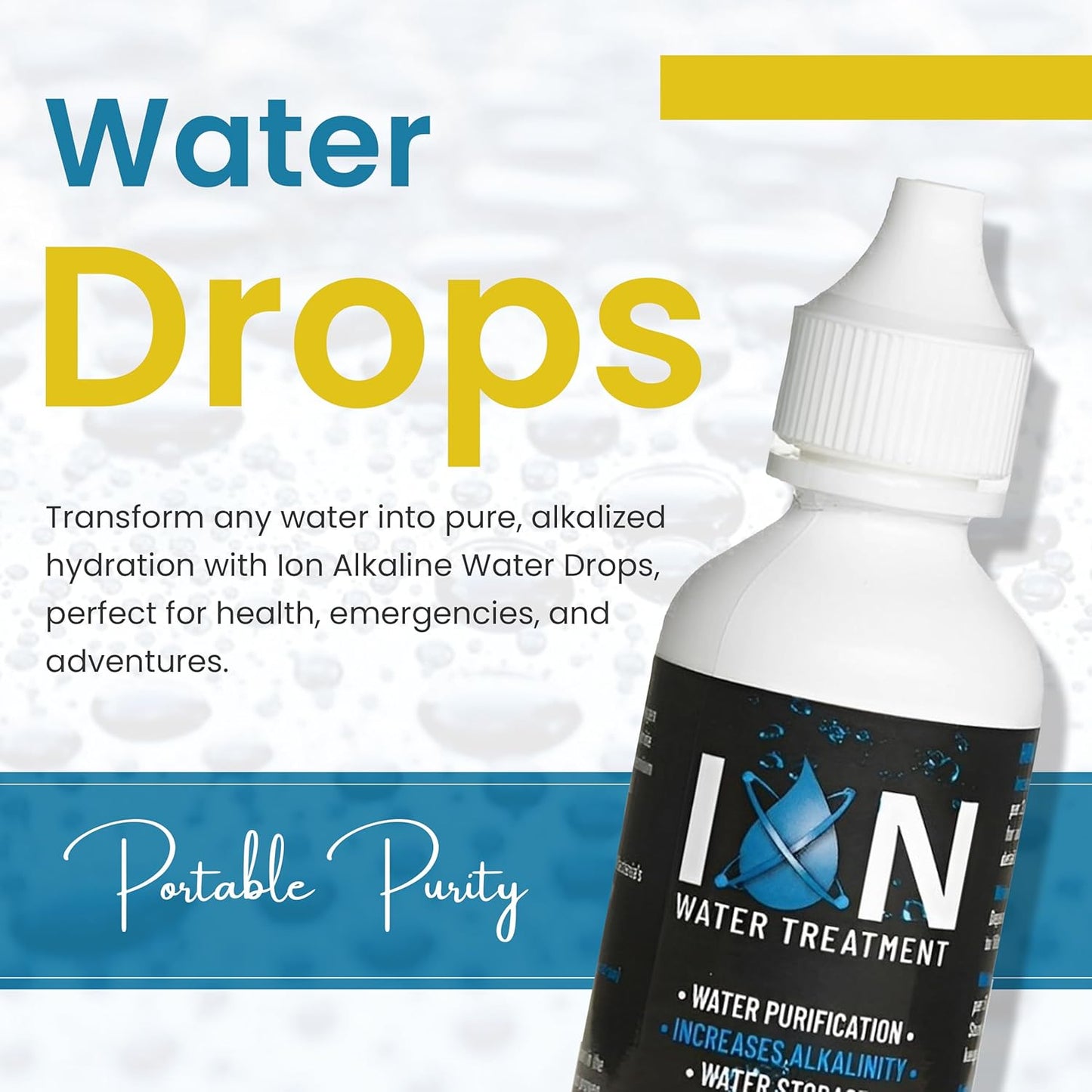 PH Booster and Water Treatment Drops for Alkaline Ionized Water - Alkaline Water Drops