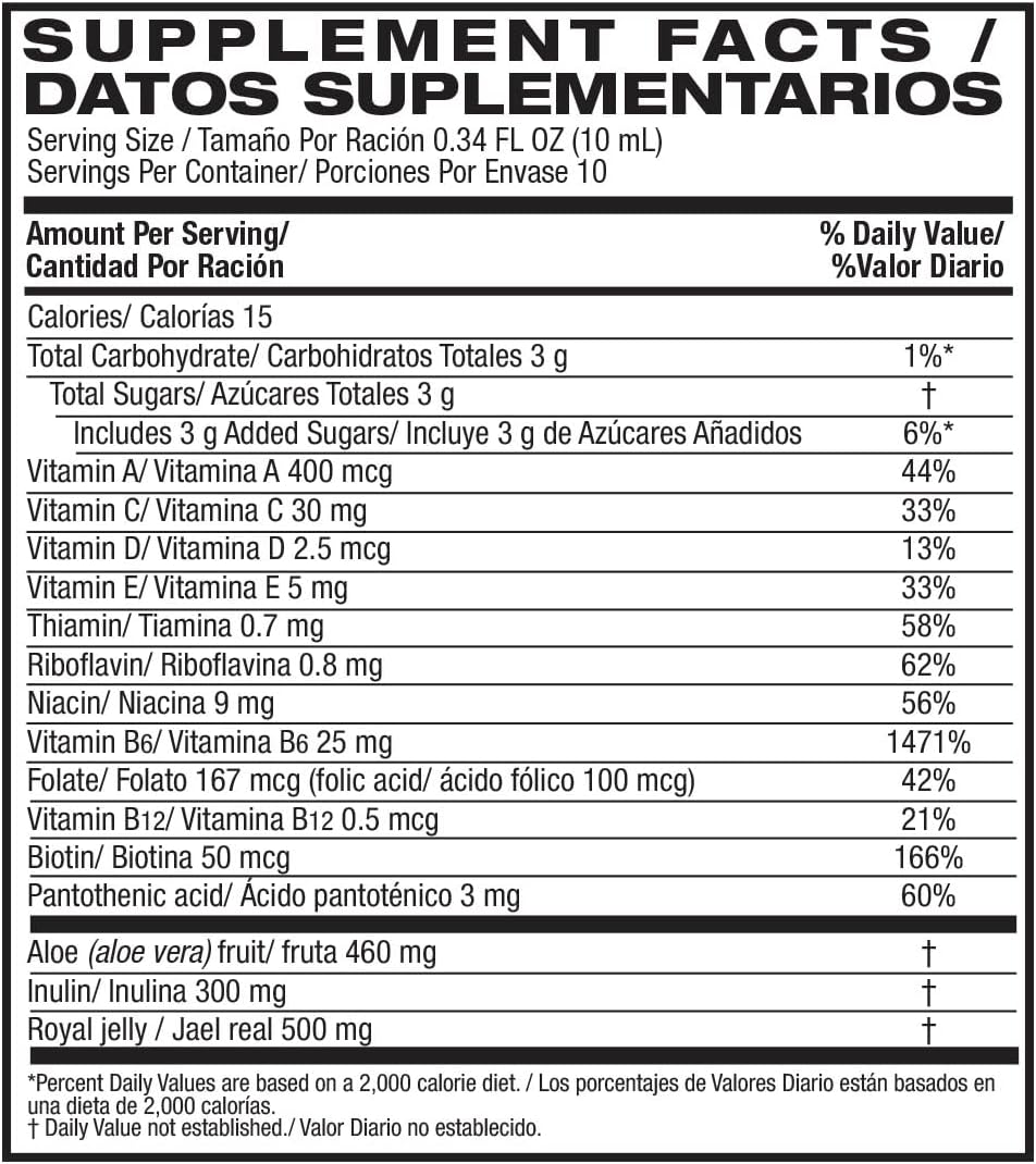 PHARMADEL Ceresmart Tiaminal Plus Liquid Multivitamin Dietary Supplement - 10 Single Serving Vials for Men and Women - Energy Boost with Aloe Vera and Royal Jelly