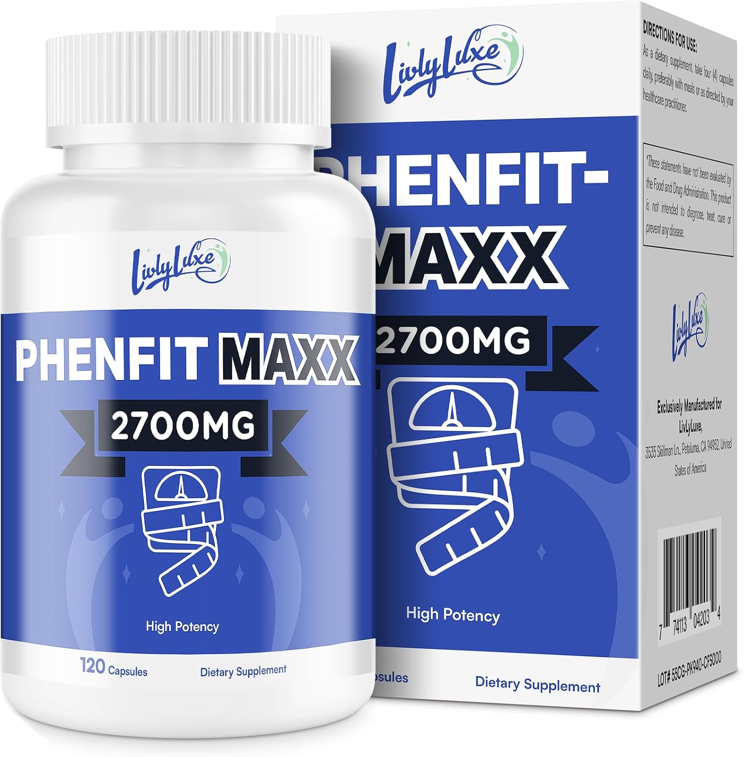 PhenFit-Maxx Weight Loss Supplement - Appetite Suppressant with CLA and L-Carnitine - Metabolism Booster for Women and Men