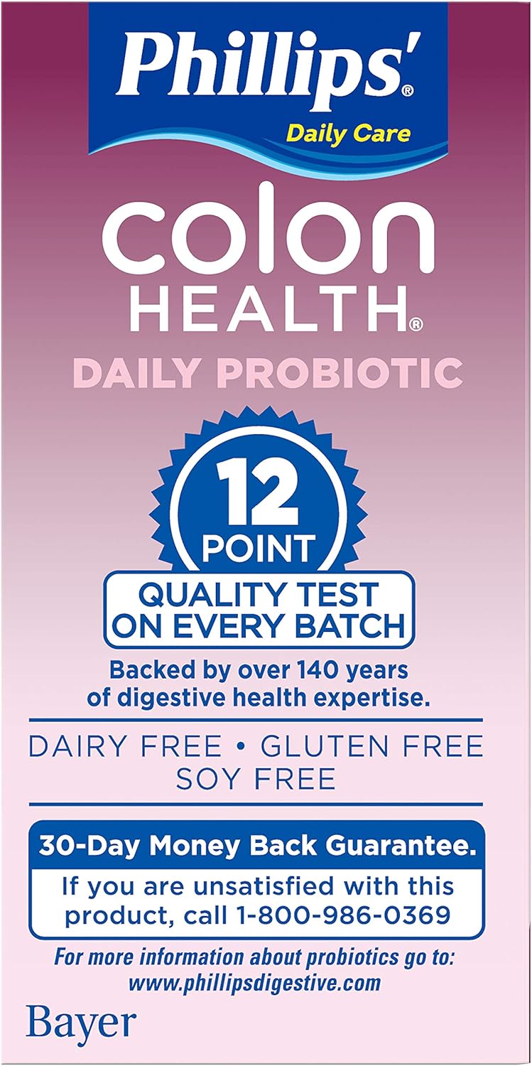 Phillips' Colon Health Probiotic Capsules, 30-Count Bottle - Bundle Pack of 2 for Savings
