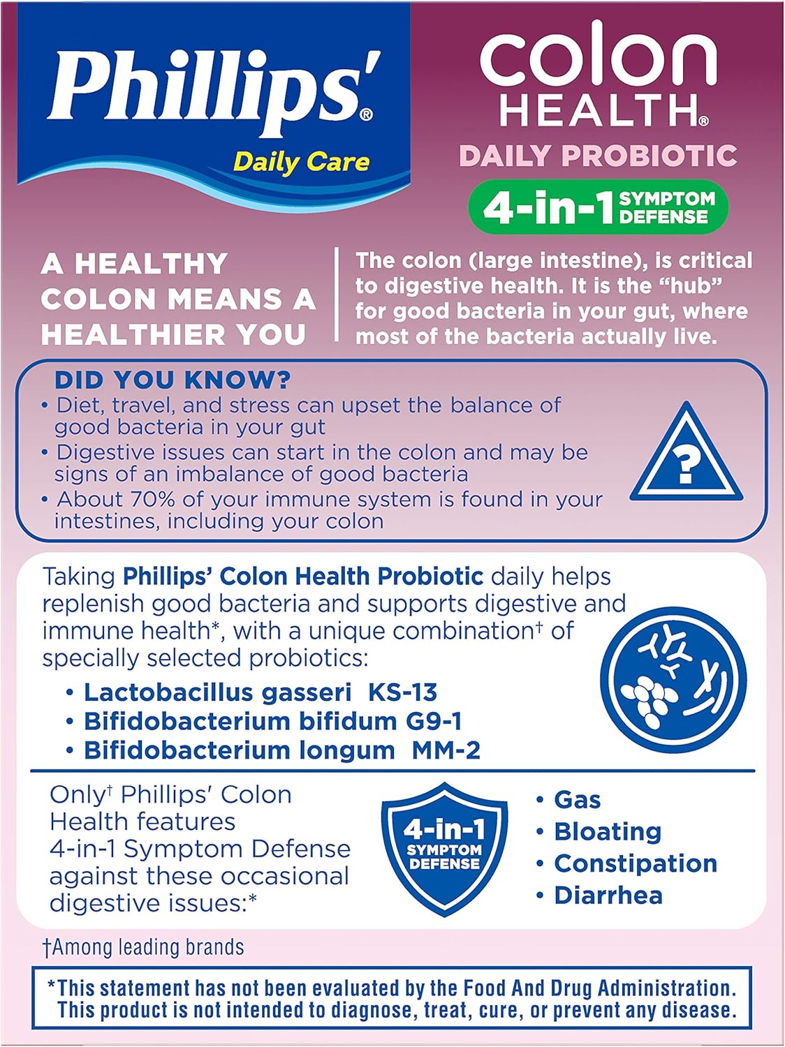 Phillips' Colon Health Probiotic Capsules, 30-Count Bottle - Bundle Pack of 2 for Savings