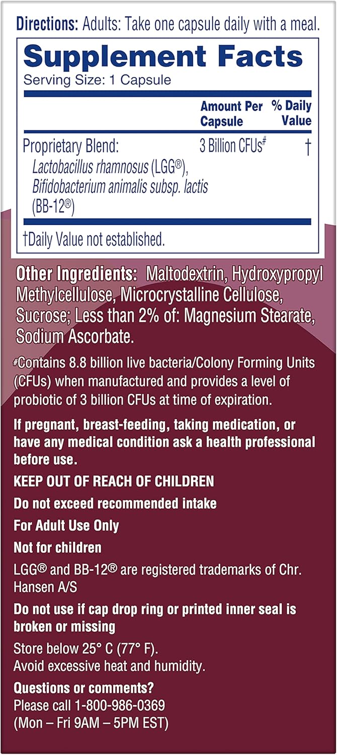 Phillips' Colon Health Probiotic Capsules for Gas, Bloating, Constipation, Diarrhea Defense, 60 Count