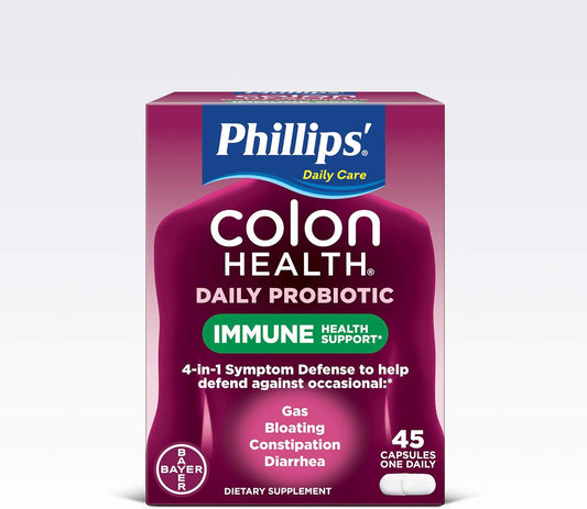 Phillips' Colon Health Probiotic Supplement - 45 Capsules for Digestive Health