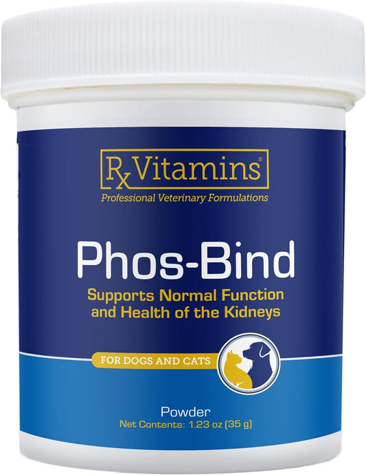 Phos-Bind Kidney Support Supplement Powder for Cats & Dogs - Supports Kidney Health & Cleanse - 35g
