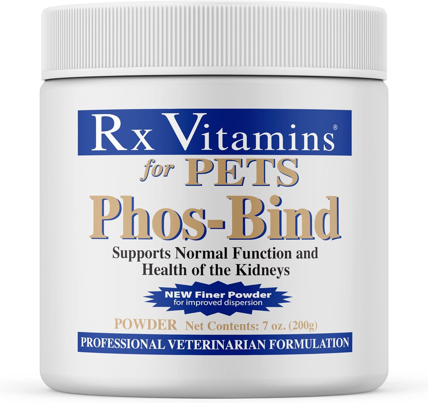 Phos-Bind Kidney Support Supplement Powder for Cats & Dogs - Phosphate Binder for Kidney Health - Supports Normal Kidney Cleanse - 200g