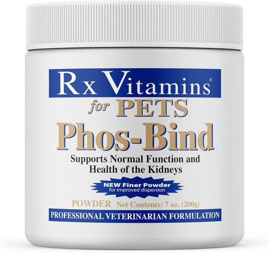 Phos-Bind Kidney Support Supplement Powder for Cats & Dogs - Phosphate Binder for Kidney Health - Supports Normal Kidney Cleanse - 200g