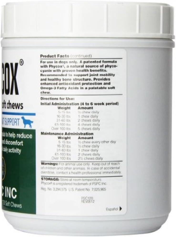 PhyCox Soft Chews 120 ct Vitamins & Supplements for Joint Health, New Formula
