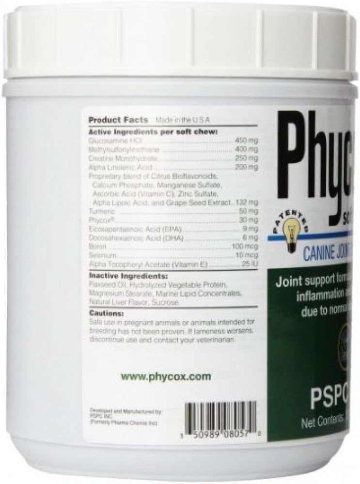 PhyCox Soft Chews 120 ct Vitamins & Supplements for Joint Health, New Formula