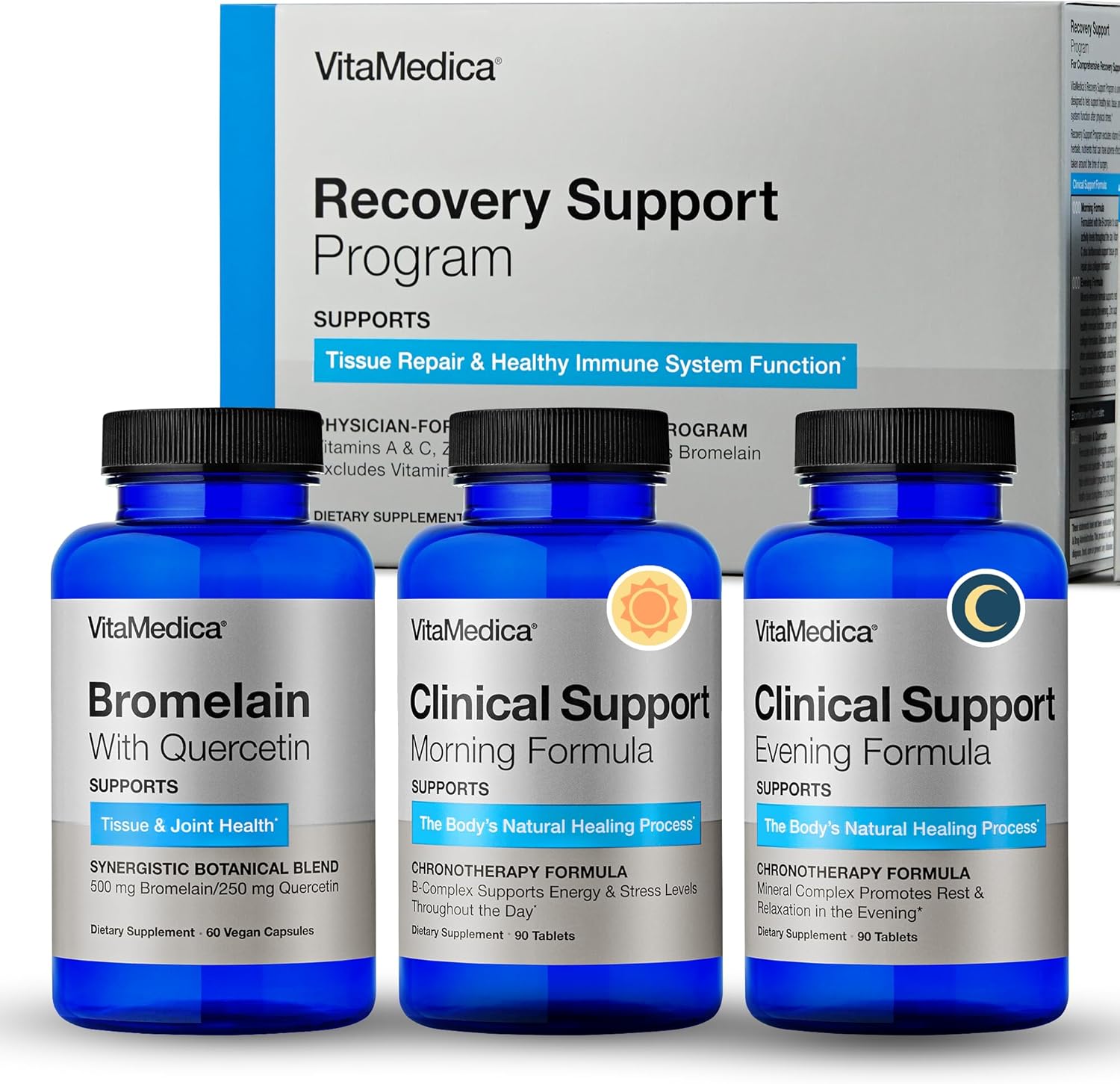 Physician-Designed Post Surgery Recovery Supplement Program with Vitamins, Minerals, Antioxidants, Bromelain, and Quercetin for Healing