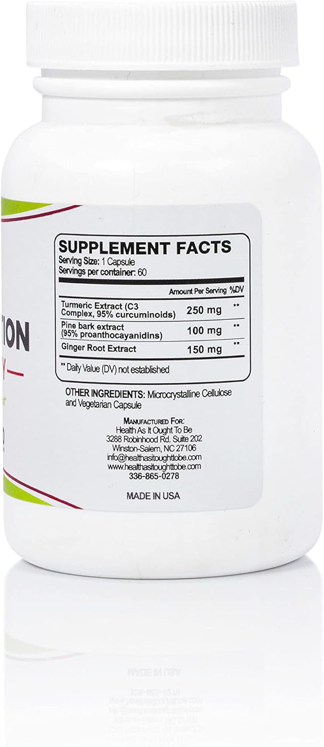 Physician Formulated Health As It Ought To Be Syn3rgy Supplement Capsules with Turmeric, Pine Bark, Ginger Root - 60 Count