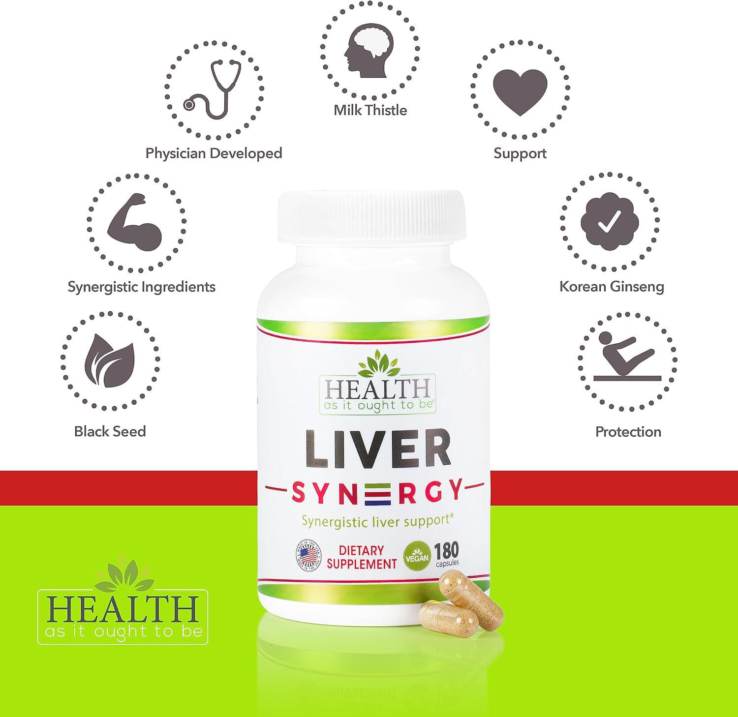 Physician Formulated Liver Health Supplement with Milk Thistle, Black Seed, Korean Ginseng | 180 Capsules for Optimal Health